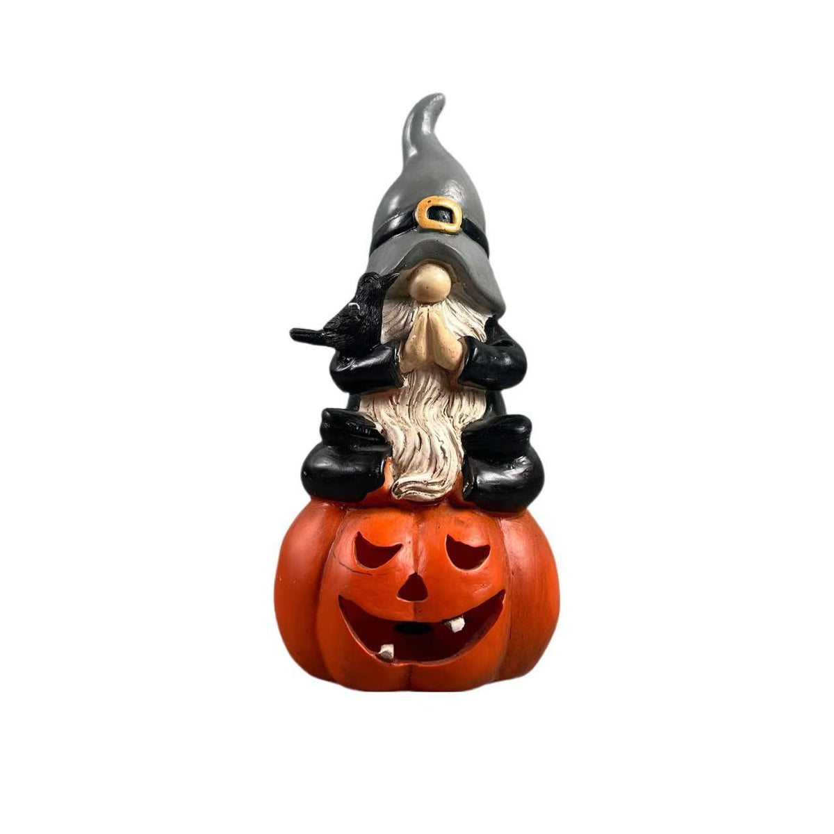 Halloween Pumpkin Gnome Figurine