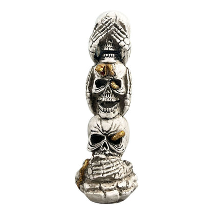Three Wise Skulls Figurine
