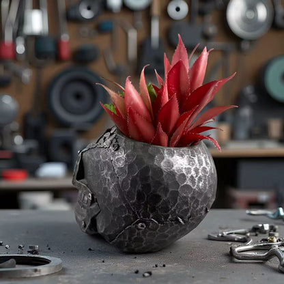Mechanical Skull Planter /Pen Holder