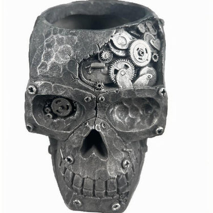 Mechanical Skull Planter /Pen Holder