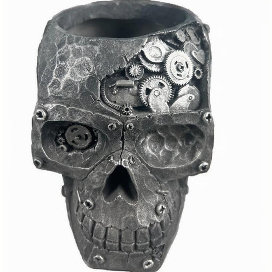 Mechanical Skull Planter /Pen Holder
