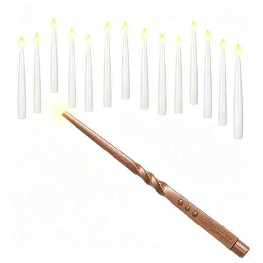 Floating Taper Candles with Wand Remote