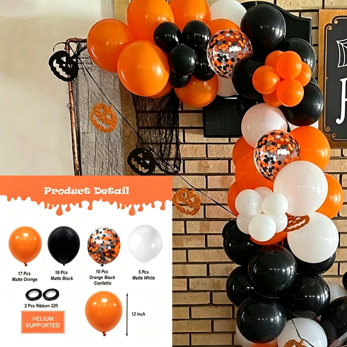 Halloween Balloon Garland Kit