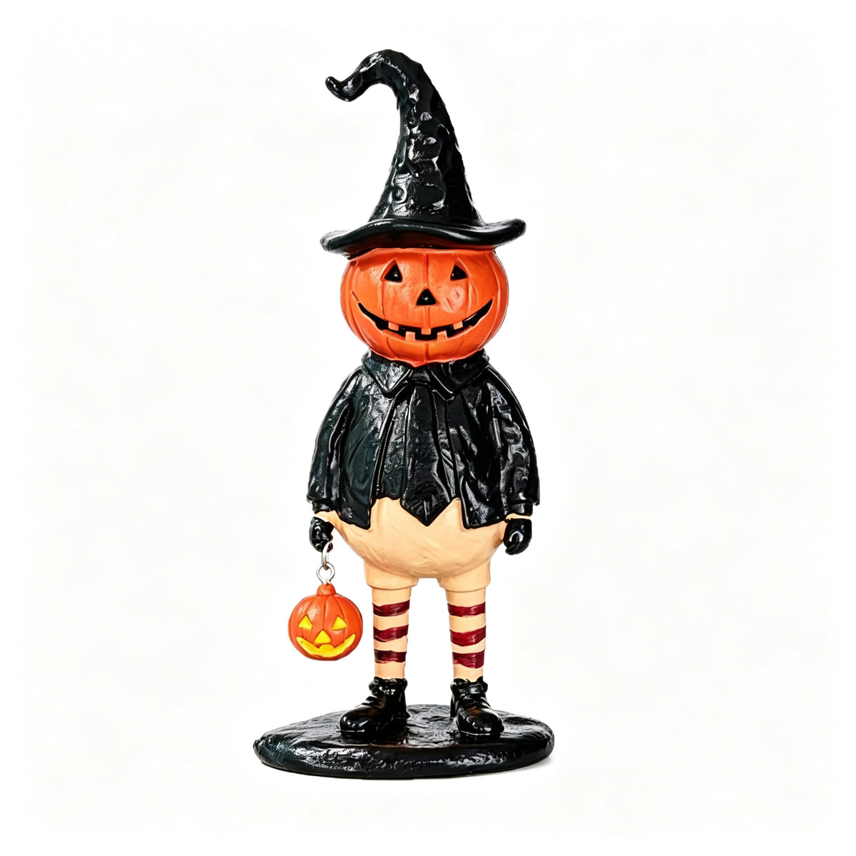 Pumpkin Witch Lantern Resin Statue, Halloween Decor